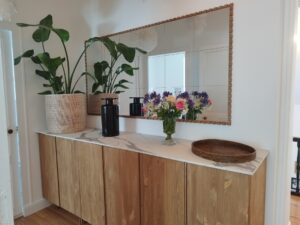 Palier transformé en espace lumineux et contemporain, vue paysage